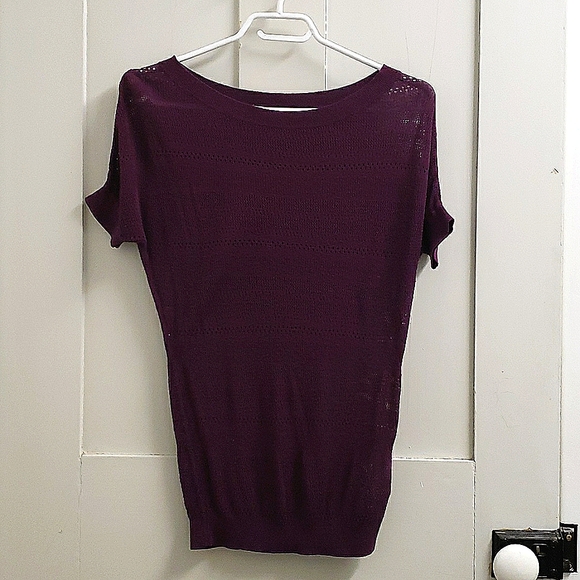 Purple Smart Set knit t-shirt size XS - Picture 1 of 5